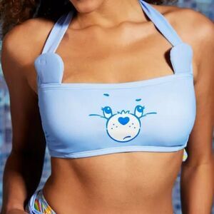 Care Bears Grumpy Bear Halter Bandeau Juniors Swim Top Size XL